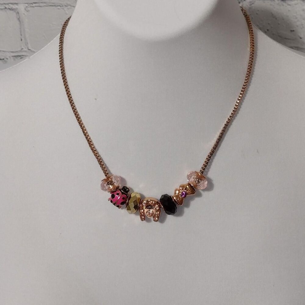 BETSEY JOHNSON Good Luck Charm Choker Necklace 16 Inch